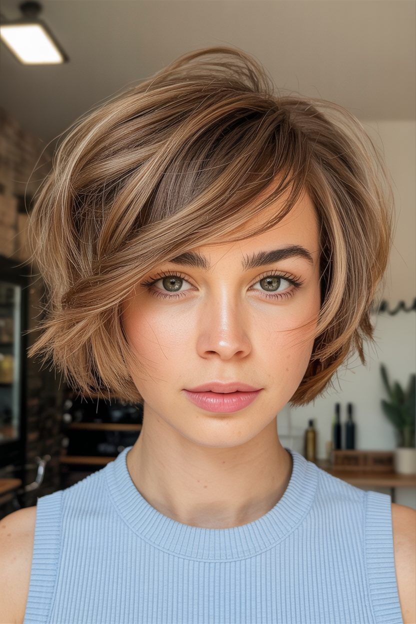 23 Short bob hairstyles for thin fine hair with a round face That Look Flattering - image 2
